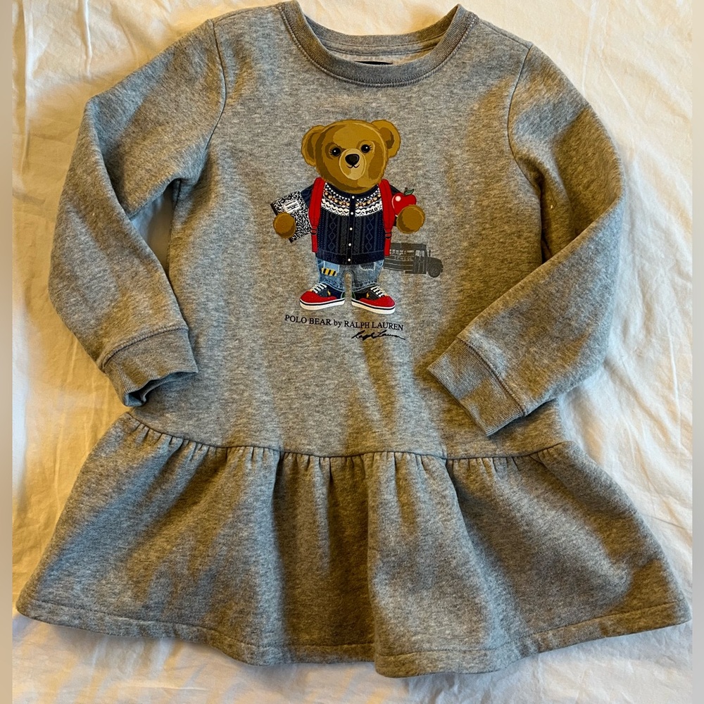 Polo Bear by Ralph Lauren Polo Gray Dress Girls 4T